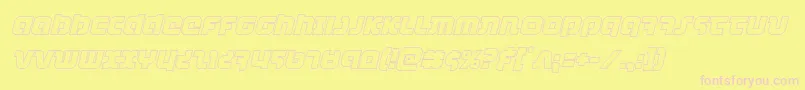 combatdroidoutital Font – Pink Fonts on Yellow Background