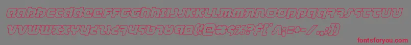 combatdroidoutital Font – Red Fonts on Gray Background