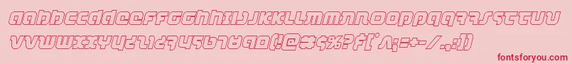 combatdroidoutital Font – Red Fonts on Pink Background