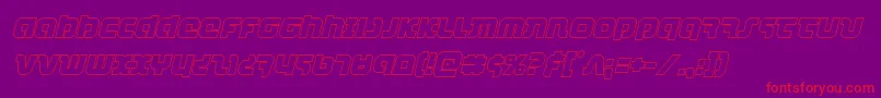 combatdroidoutital Font – Red Fonts on Purple Background