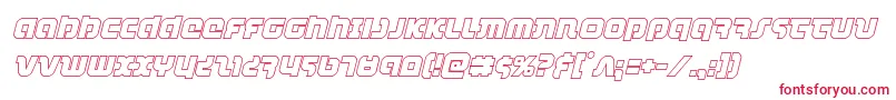 フォントcombatdroidoutital – 赤い文字