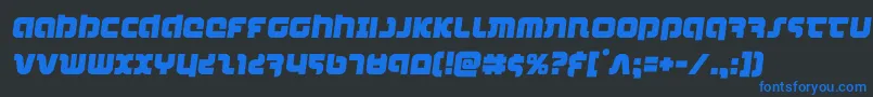 combatdroidsemital Font – Blue Fonts on Black Background