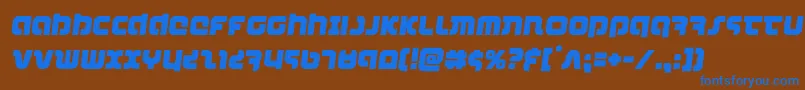 combatdroidsemital Font – Blue Fonts on Brown Background