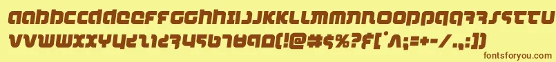 combatdroidsemital Font – Brown Fonts on Yellow Background