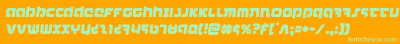 combatdroidsemital Font – Green Fonts on Orange Background