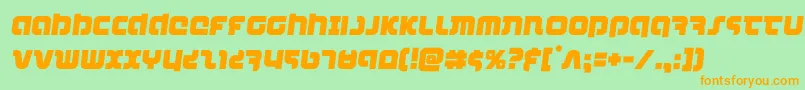combatdroidsemital Font – Orange Fonts on Green Background