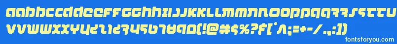 combatdroidsemital Font – Yellow Fonts on Blue Background