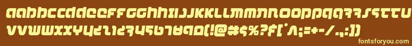 combatdroidsemital Font – Yellow Fonts on Brown Background