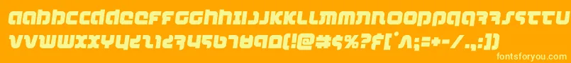 combatdroidsemital Font – Yellow Fonts on Orange Background