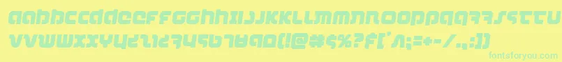 combatdroidsemital Font – Green Fonts on Yellow Background