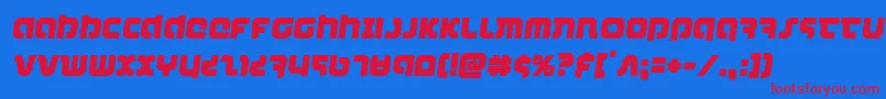 combatdroidsemital Font – Red Fonts on Blue Background