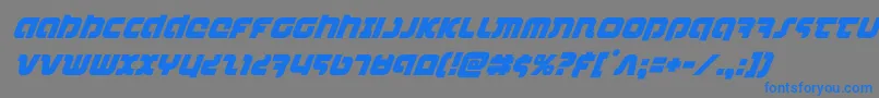 combatdroidsuperital Font – Blue Fonts on Gray Background