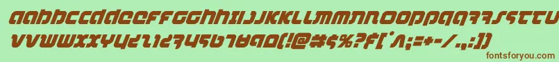 combatdroidsuperital Font – Brown Fonts on Green Background