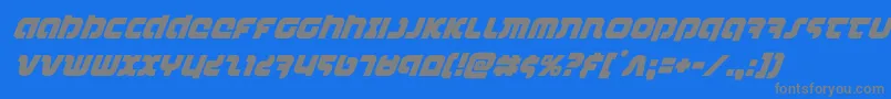 combatdroidsuperital Font – Gray Fonts on Blue Background