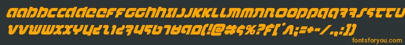 Шрифт combatdroidsuperital – оранжевые шрифты на чёрном фоне