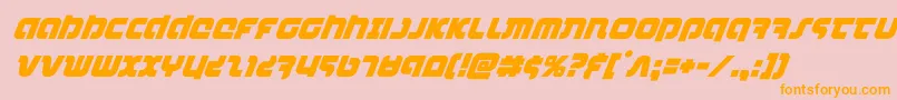 combatdroidsuperital Font – Orange Fonts on Pink Background