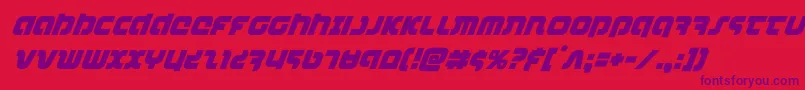 combatdroidsuperital Font – Purple Fonts on Red Background