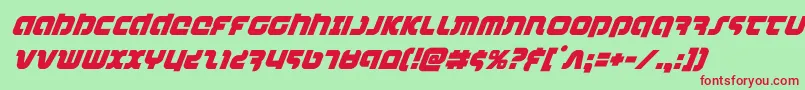 combatdroidsuperital Font – Red Fonts on Green Background