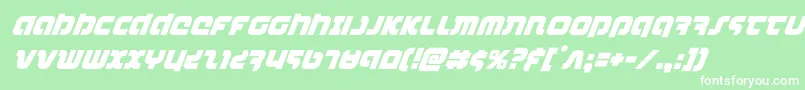 combatdroidsuperital Font – White Fonts on Green Background