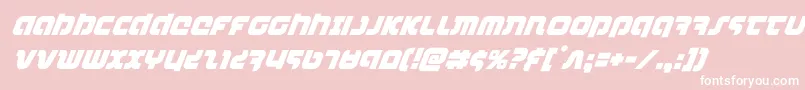 combatdroidsuperital Font – White Fonts on Pink Background