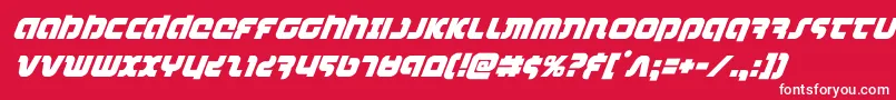 combatdroidsuperital Font – White Fonts on Red Background