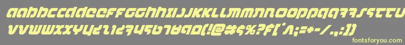 combatdroidsuperital Font – Yellow Fonts on Gray Background