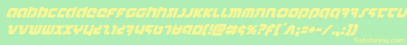 combatdroidsuperital Font – Yellow Fonts on Green Background