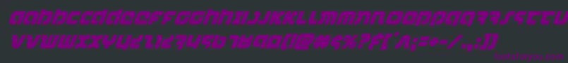 combatdroidsuperital Font – Purple Fonts on Black Background