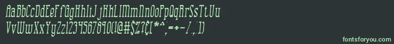 Шрифт combusii – зелёные шрифты на чёрном фоне