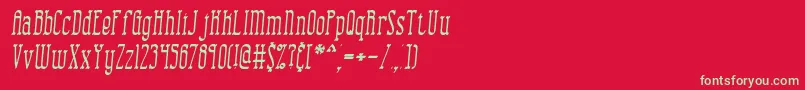 combusii Font – Green Fonts on Red Background