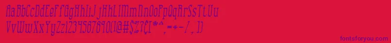 combusii Font – Purple Fonts on Red Background