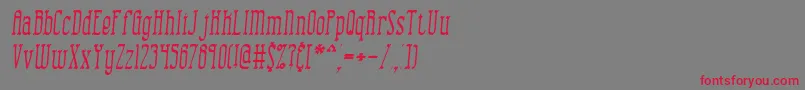 combusii Font – Red Fonts on Gray Background