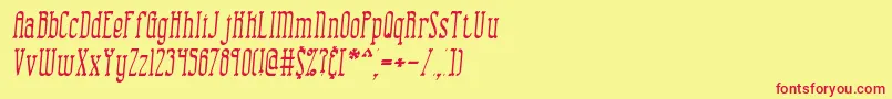 combusii Font – Red Fonts on Yellow Background