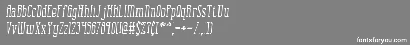 フォントcombusii – 灰色の背景に白い文字