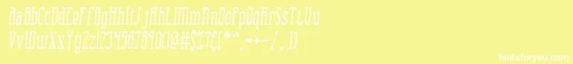 combusii Font – White Fonts on Yellow Background