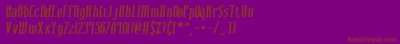 Шрифт combusti – коричневые шрифты на фиолетовом фоне