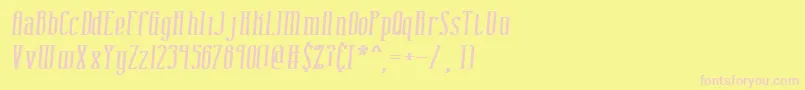 Шрифт combusti – розовые шрифты на жёлтом фоне