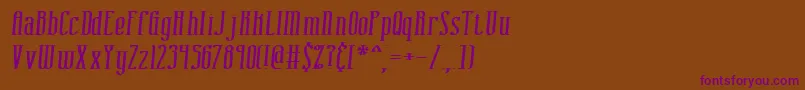 combusti Font – Purple Fonts on Brown Background