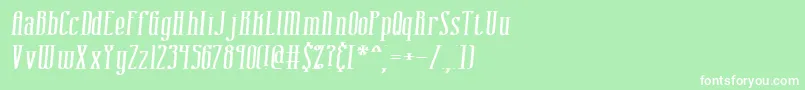 フォントcombusti – 緑の背景に白い文字