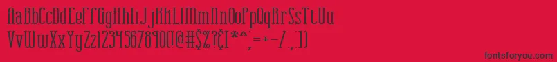 combustw Font – Black Fonts on Red Background