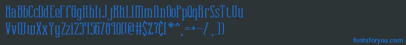 combustw Font – Blue Fonts on Black Background