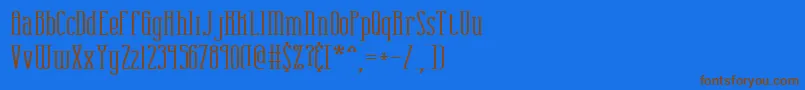 combustw Font – Brown Fonts on Blue Background