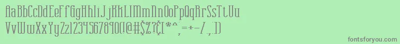 フォントcombustw – 緑の背景に灰色の文字