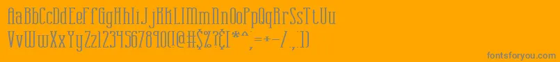 combustw Font – Gray Fonts on Orange Background