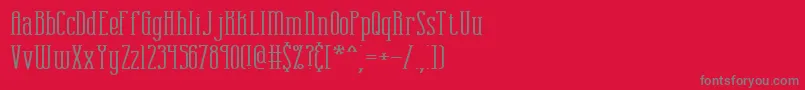combustw Font – Gray Fonts on Red Background