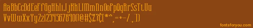 combustw Font – Orange Fonts on Brown Background