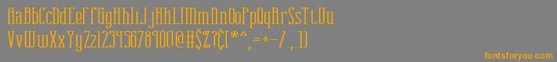 combustw Font – Orange Fonts on Gray Background