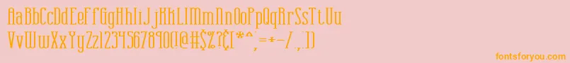 combustw Font – Orange Fonts on Pink Background