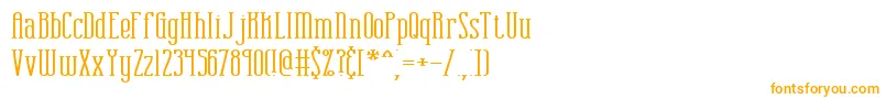 combustw Font – Orange Fonts on White Background