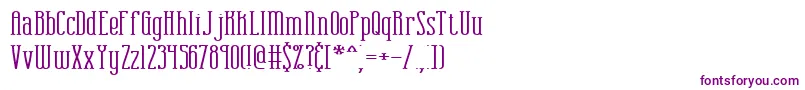 combustw Font – Purple Fonts on White Background